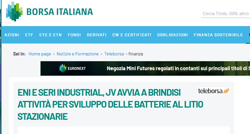 Faam e Eni Teleborsa