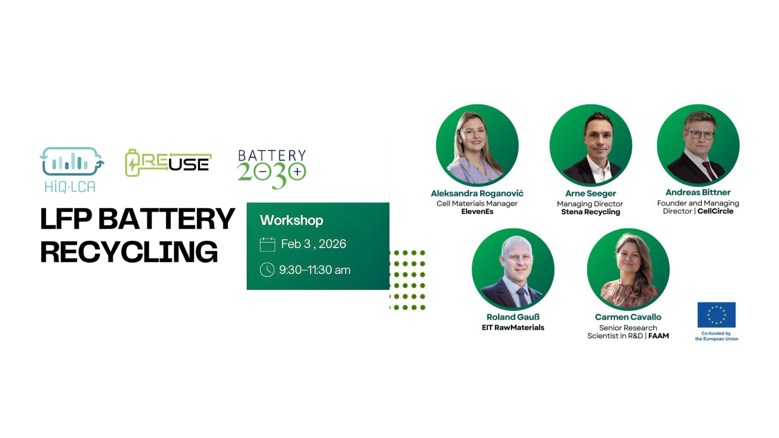 FAAM partecipa al workshop sul riciclo delle batterie LFP
